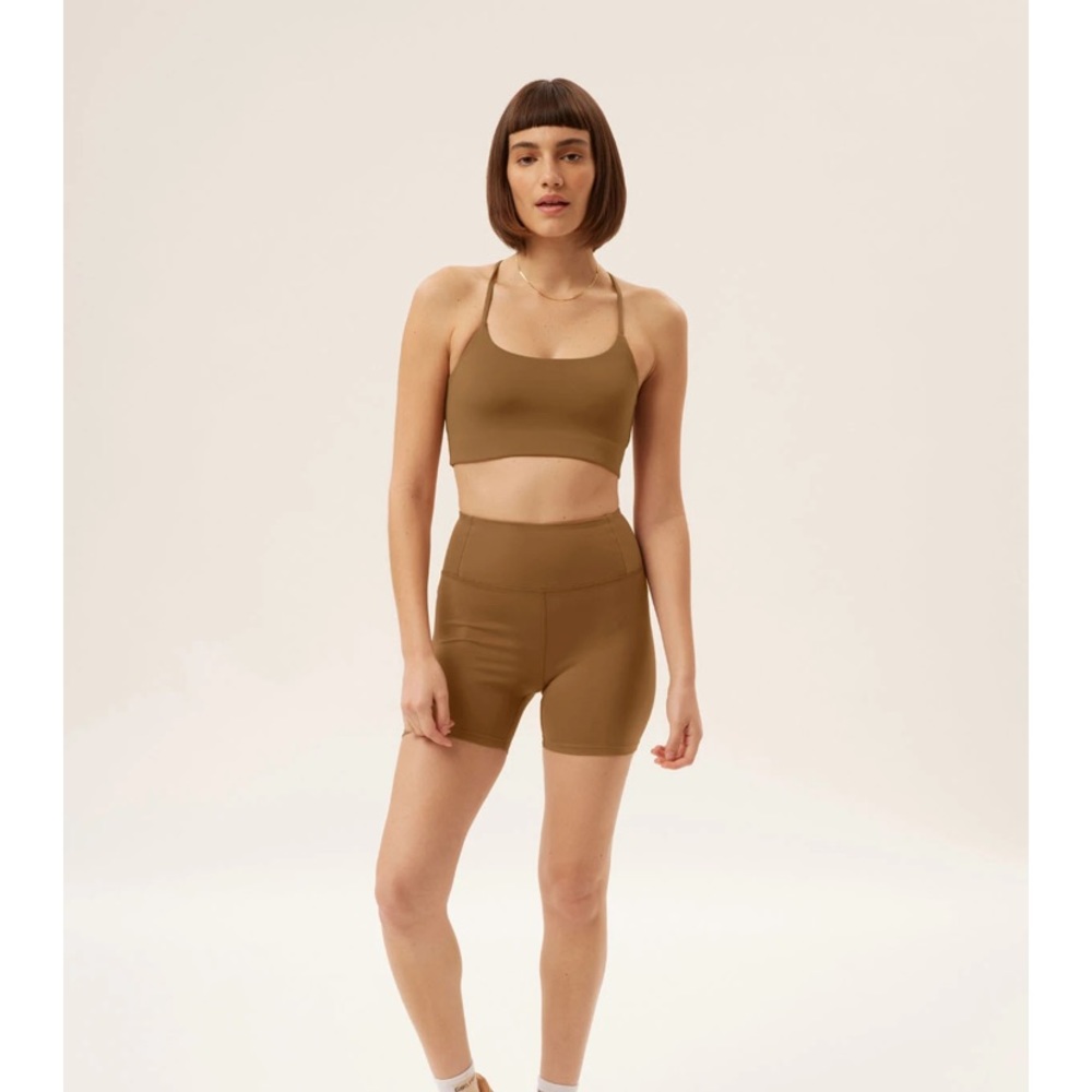 GF Collective Float set - Juliet strappy bra + ultra light run short in Fern - L